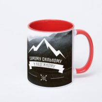 Красная кружка с фотопечатью