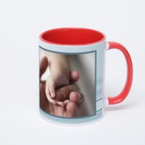 Красная кружка с фотопечатью