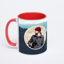 Красная кружка с фотопечатью