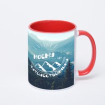 Красная кружка с фотопечатью