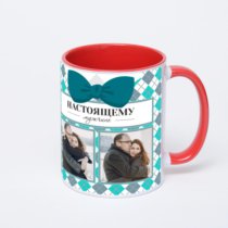 Красная кружка с фотопечатью