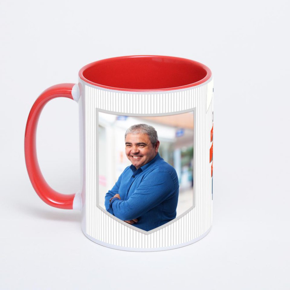 Красная кружка с фотопечатью