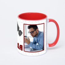 Красная кружка с фотопечатью