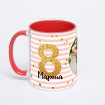 Красная кружка с фотопечатью
