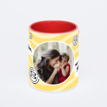 Красная кружка с фотопечатью