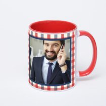 Красная кружка с фотопечатью