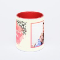 Красная кружка с фотопечатью