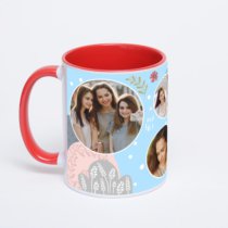 Красная кружка с фотопечатью