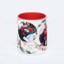 Красная кружка с фотопечатью