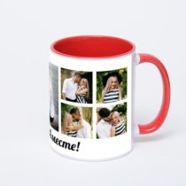 Красная кружка с фотопечатью