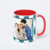 Красная кружка с фотопечатью