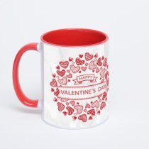 Красная кружка с фотопечатью