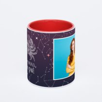 Красная кружка с фотопечатью