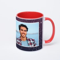 Красная кружка с фотопечатью