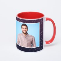 Красная кружка с фотопечатью