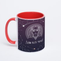 Красная кружка с фотопечатью