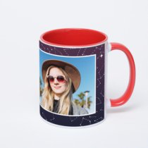 Красная кружка с фотопечатью