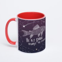 Красная кружка с фотопечатью