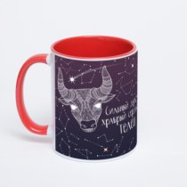 Красная кружка с фотопечатью