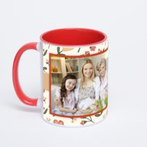 Красная кружка с фотопечатью