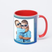 Красная кружка с фотопечатью