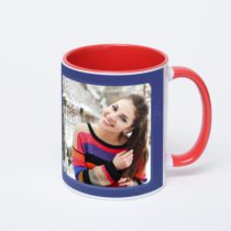 Красная кружка с фотопечатью