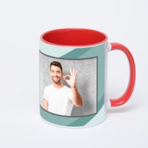 Красная кружка с фотопечатью