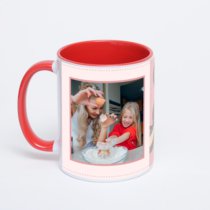 Красная кружка с фотопечатью