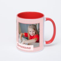 Красная кружка с фотопечатью