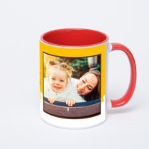 Красная кружка с фотопечатью