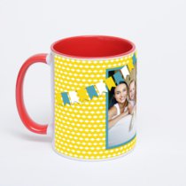 Красная кружка с фотопечатью