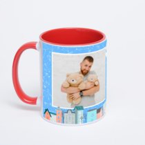 Красная кружка с фотопечатью
