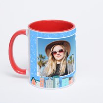 Красная кружка с фотопечатью