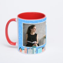 Красная кружка с фотопечатью