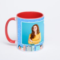 Красная кружка с фотопечатью
