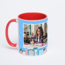 Красная кружка с фотопечатью