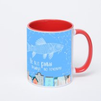 Красная кружка с фотопечатью