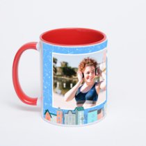 Красная кружка с фотопечатью