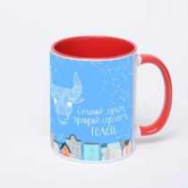 Красная кружка с фотопечатью