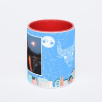 Красная кружка с фотопечатью