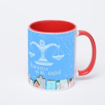 Красная кружка с фотопечатью