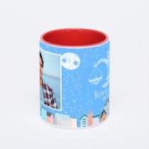 Красная кружка с фотопечатью