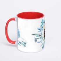 Красная кружка с фотопечатью