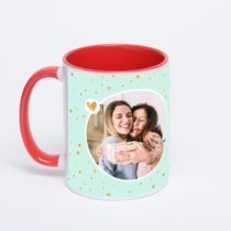 Красная кружка с фотопечатью