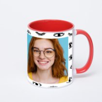 Красная кружка с фотопечатью