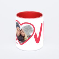 Красная кружка с фотопечатью