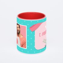 Красная кружка с фотопечатью