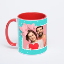Красная кружка с фотопечатью