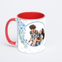 Красная кружка с фотопечатью