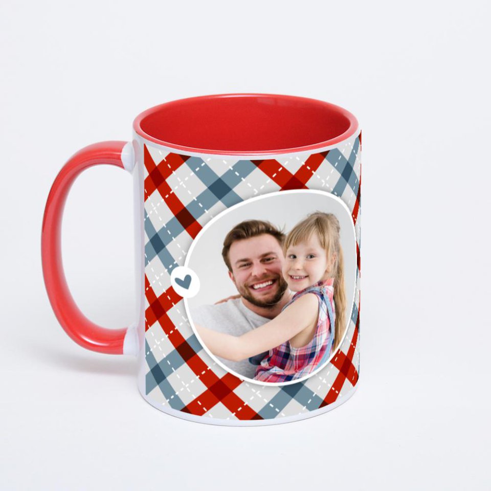 Красная кружка с фотопечатью